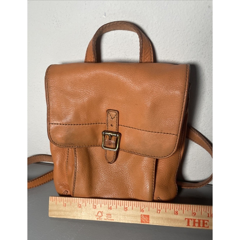 Fossil Long Live Vintage Reissue Flap Crossbody bag soft Orange Cowhide leather - Picture 14 of 14
